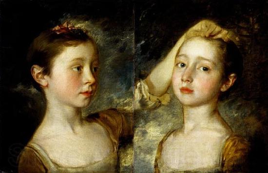 Thomas Gainsborough Mary and Margaret Gainsborough, the artist's daughters Spain oil painting art